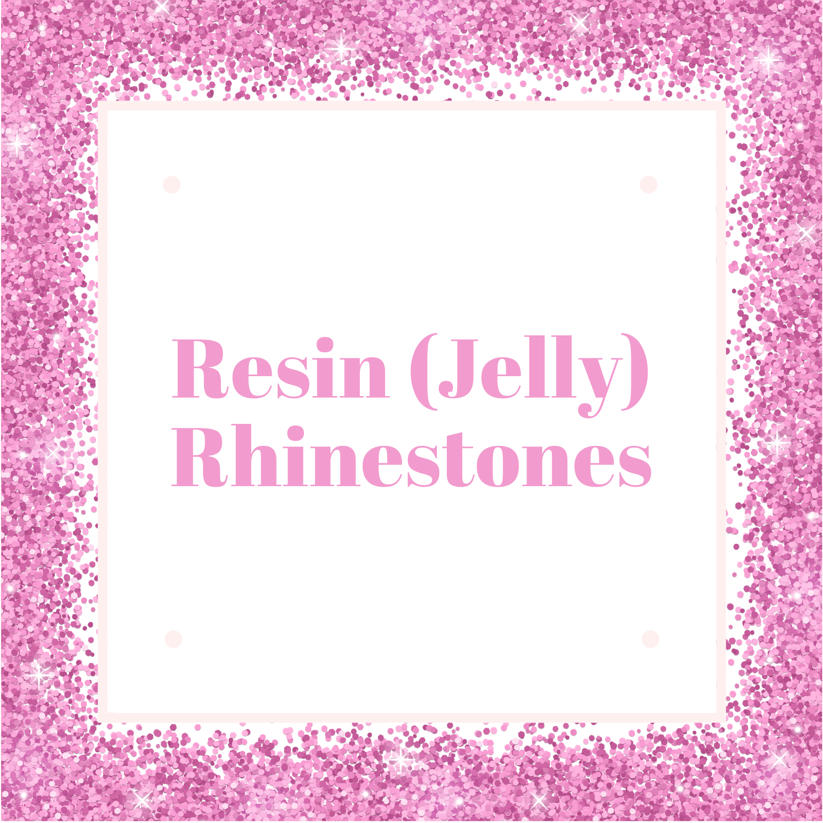Light pink resin rhinestones