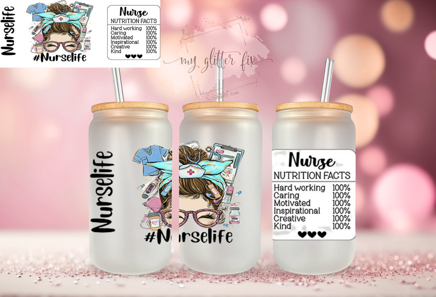 #Nurselife - 16oz Cup Wrap