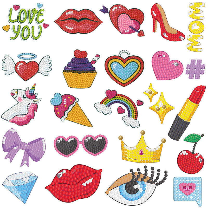 Hearts & Lips - Stickers (Supplies Included)