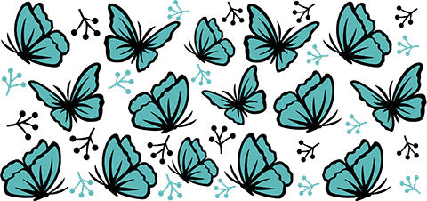 Butterflies - 16oz Cup Wrap