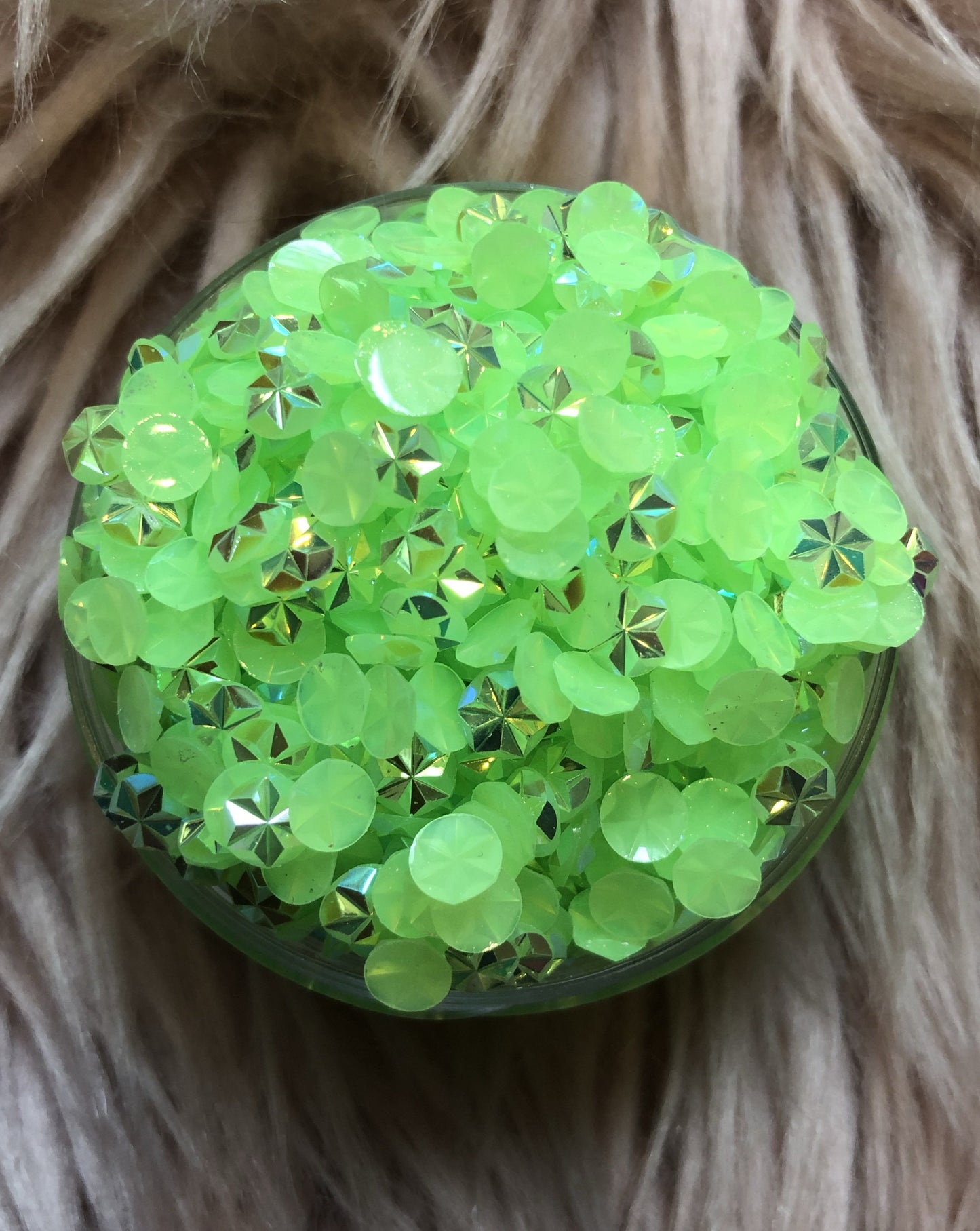 Unique Light Emerald AB Jelly Rhinestones