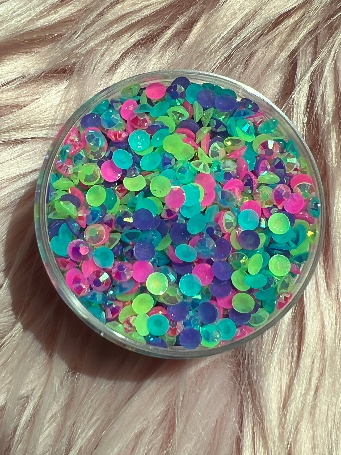 Customized Resin/Jelly Rhinestone Mix Jar (4oz)